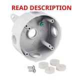 4 in. Round Weatherproof Box w/ 5 Holes, White