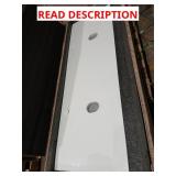 19-1/2" x 60" Vessel Sink; White