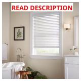 (3) White Cordless Faux Wood Blinds 2" Slats 29"W