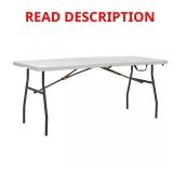 HDX 6 ft Almond/Bronze Table Seats 6