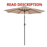 9 ft Aluminum Market Patio Umbrella Beige