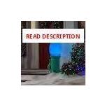 3 ft Battery-Operated LED Blue Bulb Yard Decor