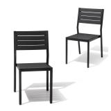 Stackable Black Outdoor Chairs