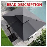 11 ft x 9 ft Cantilever Umbrella - Dark Gray