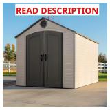8 ft. W x 10 ft. D Plastic Shed