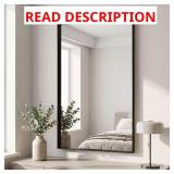 Modern Black 32" W x 48" H Vanity Wall Mirror
