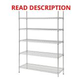 Chrome 6-Tier Metal Shelf Unit (48x72)