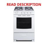 24 in. 2.9 cu. ft. Gas Range in White