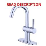 Dorind Single-Hole Deck-Mount Faucet, Chrome