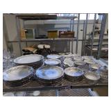 White and Silver Dishware Set