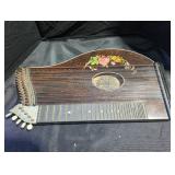 Antique Zither with Floral Decoration