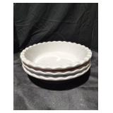 3 Colored Ceramic Pie Pans