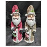Pair of Santa Claus Figurines