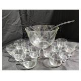 Glass Punch Bowl Set