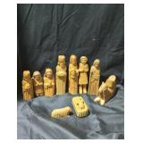 Hand-Carved Nativity Scene Set
