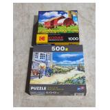 Pair of Scenic Jigsaw Puzzles, 1000 & 500 Pieces