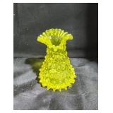 Vintage Hobnail Ruffled Edge Vase