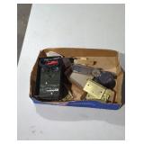 Box of Assorted Electrical Components and Tools