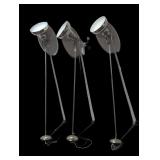 Trio of stage lamps