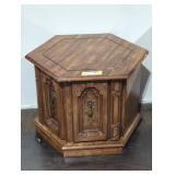 Hexagonal Wooden Side Table