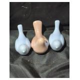 3 porcelain birds