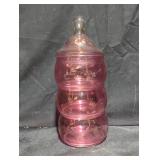 Pink Glass Stacking Jars