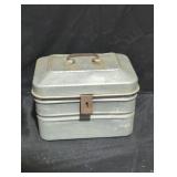 Vintage Metal Storage Box with Handle