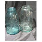 Vintage Blue Mason Jars Collection