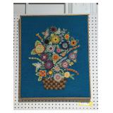 Colorful Embroidered Floral Wall Art