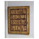 Rustic Family Motto Wall Art