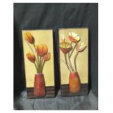 Floral Vase Wall Art Panels