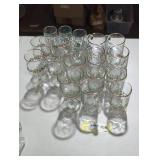 Festive Glassware Set with Holly Design
