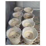 Set of Eight Leaf Motif Candle Holders
