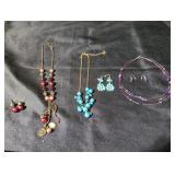 3 Sets of Necklaces and Earrings