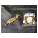 Earrings and Pin