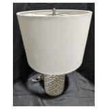 Rustic Table Lamp with White Shade