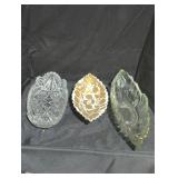 Set of Three Decorative Glass Bowls