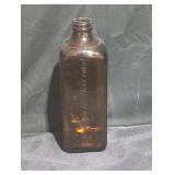 Vintage Amber Apothecary Bottle