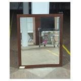Rectangular Wall Mirror with Wood Frame