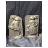 Antique Rabbit Chocolate Molds Set