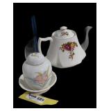 Floral Teapot and Sugar Bowl Set