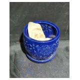 Blue Ceramic Potpourri Holder with Stones