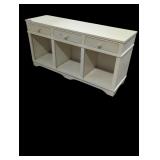 Cream Three-Drawer Console Table