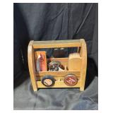 Vintage Wooden Shoe Shine Kit