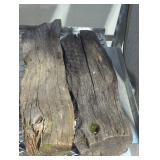 Pair of Weathered Wooden Logs