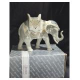 Decorative Elephant Figurine with Ornate Accents