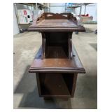 Vintage Wooden Side Table with Shelf