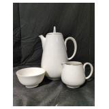 Elegant White Porcelain Tea Set Trio