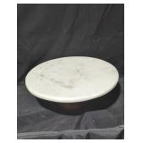 Marble and Wood Cake Stand