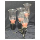Vintage Hurricane Candle Holder Set